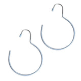 Maxbell 2pcs Tie Scarf Tie Clothes Storage Rack Silver