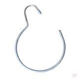Maxbell 2pcs Tie Scarf Tie Clothes Storage Rack Silver