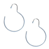 Maxbell 2pcs Tie Scarf Tie Clothes Storage Rack Silver