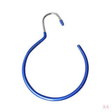 Maxbell 4pcs Tie Scarf Tie Clothes Storage Rack Blue