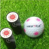 Maxbell 2pcs Golf Ball Stamp Stamper Marker Impression Seal for Golfer Sun Shape