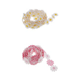 Maxbell 6 Yards 25mm Daisy Flower Embroidery Lace Trim Applique Ribbon Sewing Craft