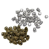 Maxbell 60 Pieces Alloy Plated Filigree Evil Eye Caps Focal Tassel End Caps Bead Cap