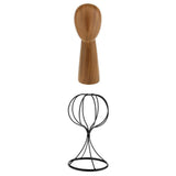 Maxbell 2pcs Mannequin Manikin Head Model Hair Wigs Caps Hat Display Holder Rack