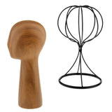 Maxbell 2pcs Mannequin Manikin Head Model Hair Wigs Caps Hat Display Holder Rack