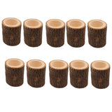 Maxbell 10x Stump Wooden Candle Holder Tea Light Holder for Wedding Decoration 7cm