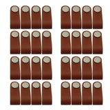Maxbell 32x Handmade Leather Suitcase Handle Drawer Cabinet Leather Handle Pull Knob