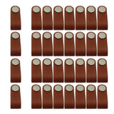 Maxbell 32x Handmade Leather Suitcase Handle Drawer Cabinet Leather Handle Pull Knob