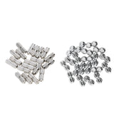 Maxbell 40pcs Copper Screw Clasps Jewelry Making Connector Hooks Linkers 2 Styles