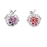 Maxbell Apple Natural Agate Cages Pendants Jewelry Making Essential Locket Pendants