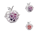 Maxbell Apple Natural Agate Cages Pendants Jewelry Making Essential Locket Pendants