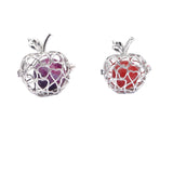 Maxbell Apple Natural Agate Cages Pendants Jewelry Making Essential Locket Pendants