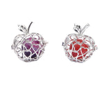 Maxbell Apple Natural Agate Cages Pendants Jewelry Making Essential Locket Pendants
