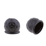 Maxbell 2pcs Black Tow Bar Ball Cover Cap Car Towing Hitch Towball Trailer Van 50mm