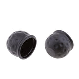 Maxbell 2pcs Black Tow Bar Ball Cover Cap Car Towing Hitch Towball Trailer Van 50mm