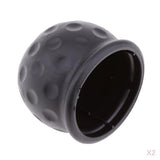 Maxbell 2pcs Black Tow Bar Ball Cover Cap Car Towing Hitch Towball Trailer Van 50mm