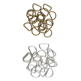 Maxbell 200pcs Alloy DIY D Rings Dee Rings for Crafts Webbing Strapping 15x10x2mm