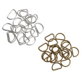 Maxbell 200pcs Alloy DIY D Rings Dee Rings for Crafts Webbing Strapping 15x10x2mm