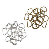 Maxbell 200pcs Alloy DIY D Rings Dee Rings for Crafts Webbing Strapping 15x10x2mm