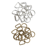Maxbell 200pcs Alloy DIY D Rings Dee Rings for Crafts Webbing Strapping 15x10x2mm