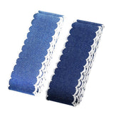 Maxbell 4 Yards Denim Laced Ribbon For DIY Hair Bows Decorative Ribbon Sewing Bands