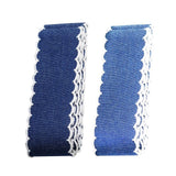 Maxbell 4 Yards Denim Laced Ribbon For DIY Hair Bows Decorative Ribbon Sewing Bands