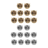 Maxbell 20 Pieces Metal Owl DIY Bracelet Connector Spacer Charm Beads Silver & Gold