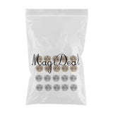 Maxbell 20 Pieces Metal Owl DIY Bracelet Connector Spacer Charm Beads Silver & Gold