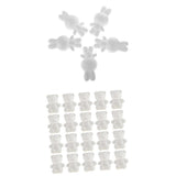 Maxbell 25Pcs Rabbit /Bear Shaped   Foam Ornaments for DIY Modelling Crafts