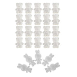 Maxbell 25Pcs Rabbit /Bear Shaped   Foam Ornaments for DIY Modelling Crafts