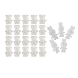 Maxbell 25Pcs Rabbit /Bear Shaped   Foam Ornaments for DIY Modelling Crafts
