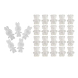 Maxbell 25Pcs Rabbit /Bear Shaped   Foam Ornaments for DIY Modelling Crafts