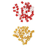 Maxbell 100pcs Hair Braid Cuff Adjustable Hair Rings Braid Beads Clips Decorations