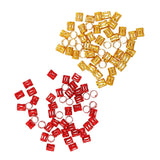 Maxbell 100pcs Hair Braid Cuff Adjustable Hair Rings Braid Beads Clips Decorations