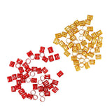 Maxbell 100pcs Hair Braid Cuff Adjustable Hair Rings Braid Beads Clips Decorations