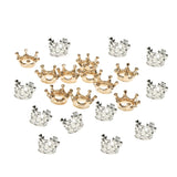 Maxbell 20Pcs Metal Crown Shape Charms Beads Jewelry Making Findings Assorted Size