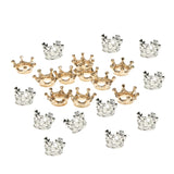 Maxbell 20Pcs Metal Crown Shape Charms Beads Jewelry Making Findings Assorted Size