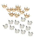 Maxbell 20Pcs Metal Crown Shape Charms Beads Jewelry Making Findings Assorted Size