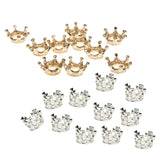 Maxbell 20Pcs Metal Crown Shape Charms Beads Jewelry Making Findings Assorted Size