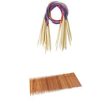 Maxbell 93pcs Bamboo Double Pointed Knitting Needles Circular Knitting Needles Set