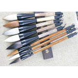 Maxbell 2 pcs Chinese Watercolor Calligraphy Sumi Drawing Kanji Brush 2 sizes