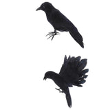 Maxbell 2pcs Artificial Realistic Woodland Birds for Outdoor Garden Home Decoration