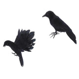 Maxbell 2pcs Artificial Realistic Woodland Birds for Outdoor Garden Home Decoration