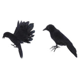Maxbell 2pcs Artificial Realistic Woodland Birds for Outdoor Garden Home Decoration