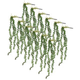 Maxbell 12x Artificial Flower String of Pearls Wall Hanging Succulents Plants Green