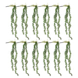 Maxbell 12x Artificial Flower String of Pearls Wall Hanging Succulents Plants Green