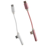 Maxbell 2 Pieces Type-C To 3.5mm Headphone Audio + Charge Splitter Adapter Cable