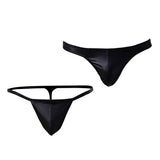 Maxbell 2x Men's G-String Briefs Underpants PU Leather T-back Pouch Thongs Shorts S