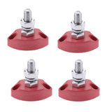 Maxbell 4x Red Junction Block Power Post Stainless Steel Insulated Terminal Stud 6mm