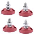 Maxbell 4x Red Junction Block Power Post Stainless Steel Insulated Terminal Stud 6mm